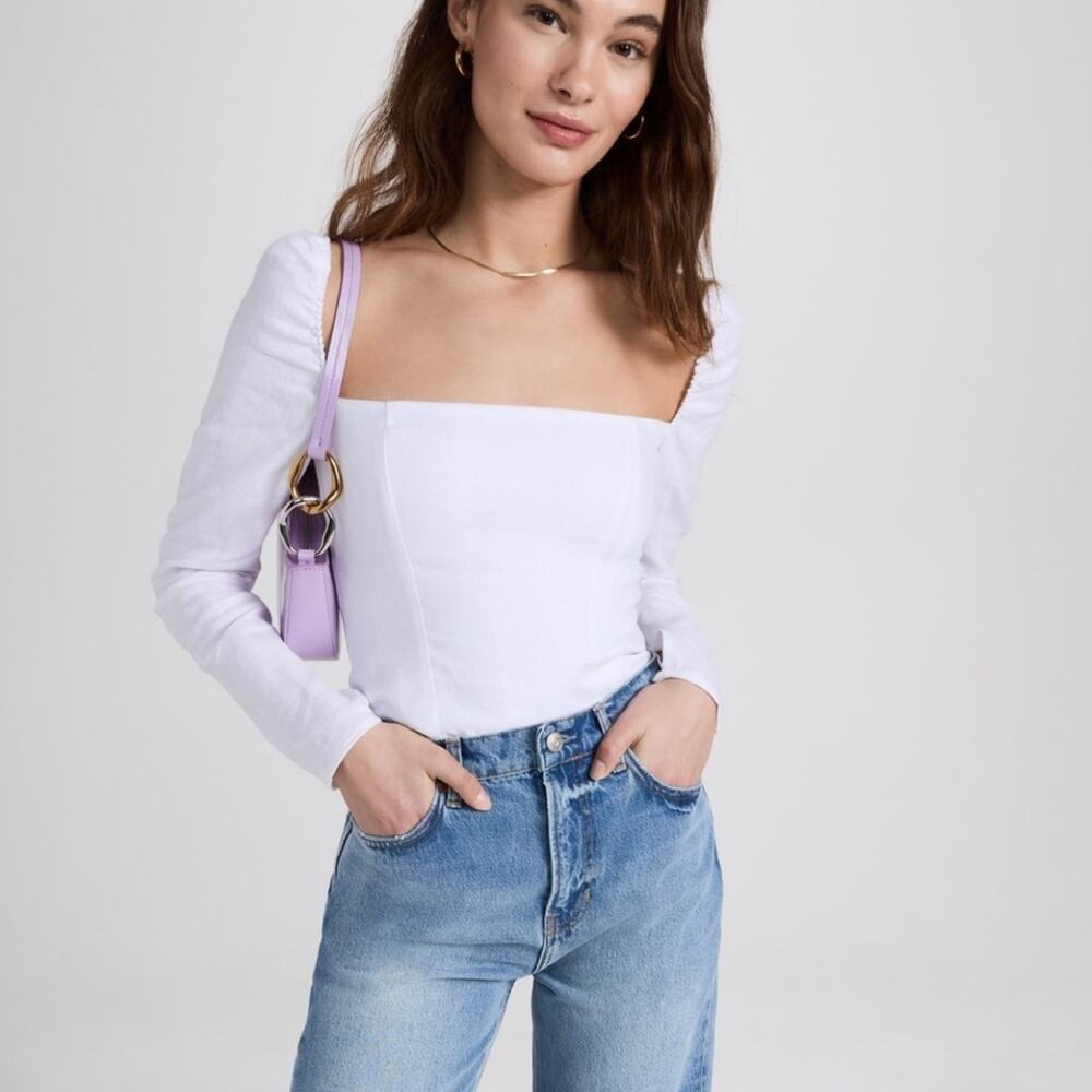 REFORMATION Khloe Linen Top 0